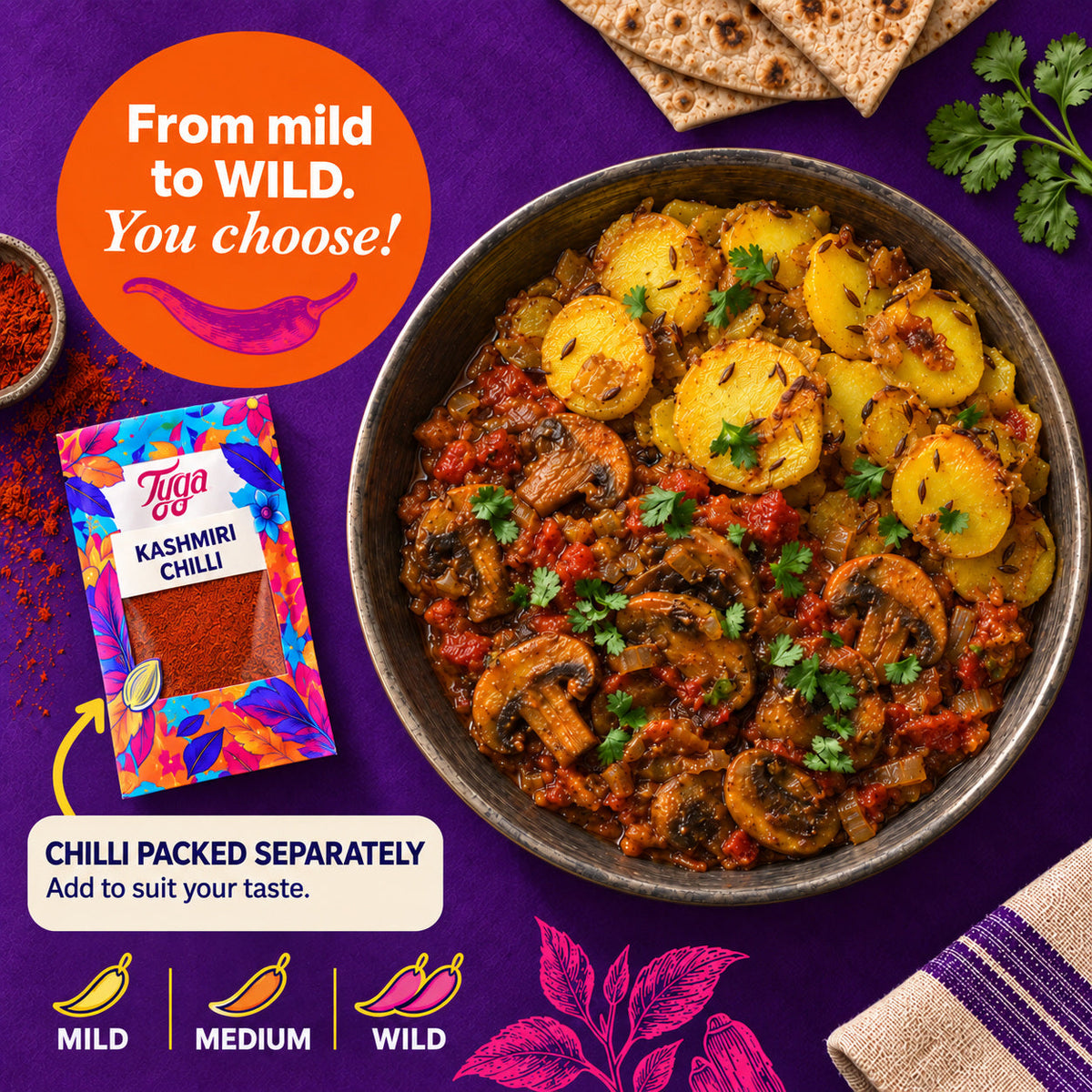 Mushroom Bhaji & Cumin Potato Recipe Kit