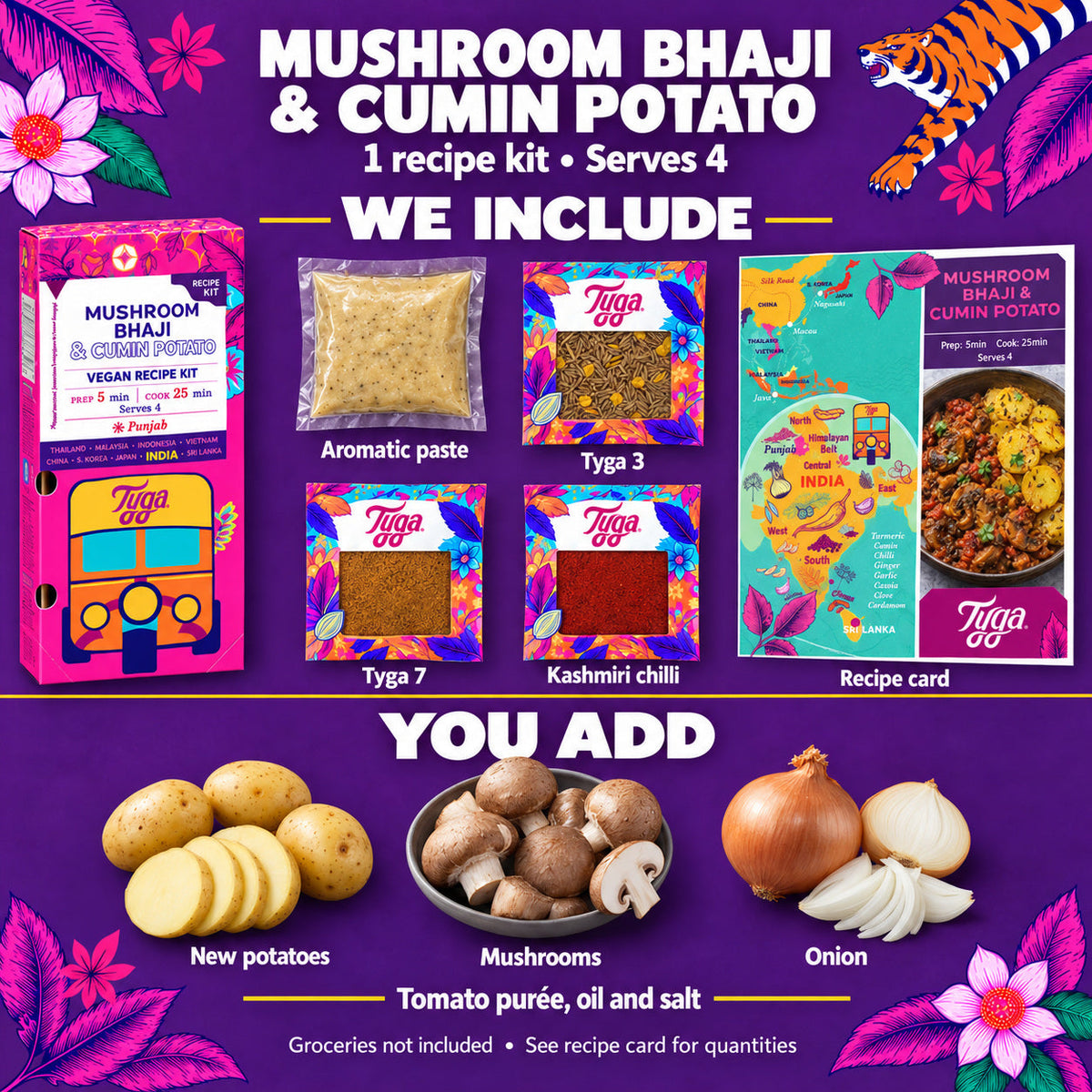 Mushroom Bhaji & Cumin Potato Recipe Kit