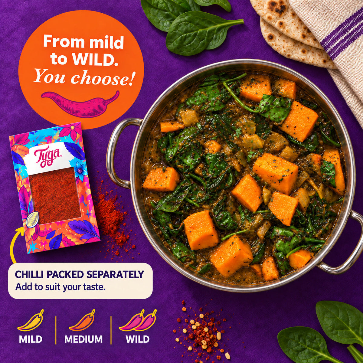 Sweet Potato Saag Recipe Kit