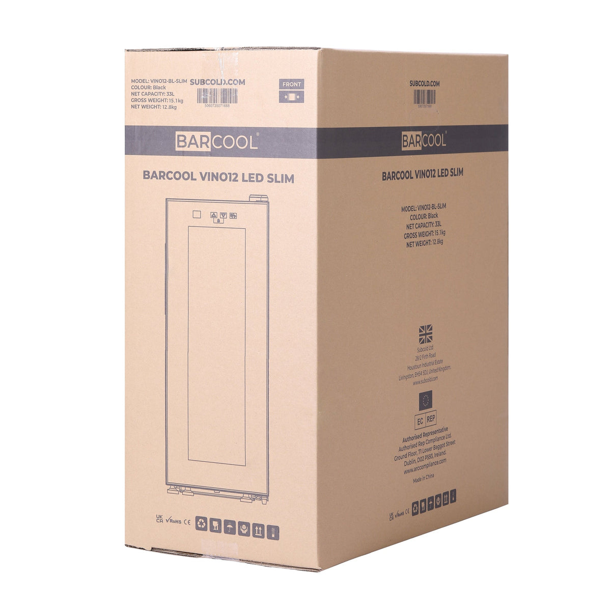 Barcool Vino12 LED Slim Wine Cooler