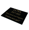 Cat Memorial Plaque – Premium Black Granite, Personalised Engraved Tribute