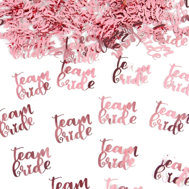 15g/bag Rose Gold Team Bride Confetti Wedding Bridal Shower Table Decoration Bride To Be Gift Bachelorette Hen Party Supplies