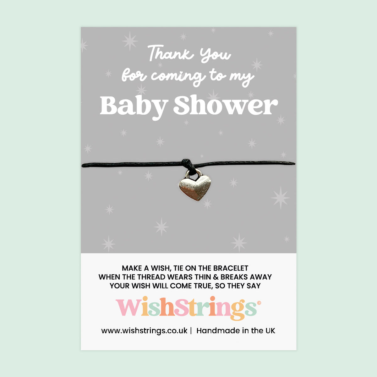 WishStrings ‘Thank You for Coming to My Baby Shower’ Wish Bracelet | Thoughtful Gift for Baby Shower Favour | Meaningful Keepsake