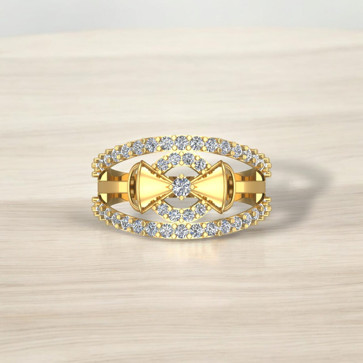 Fancy Bow Tie Diamonds  Ring