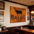 Willshers Black Bull Scotch Metal Advertising Sign
