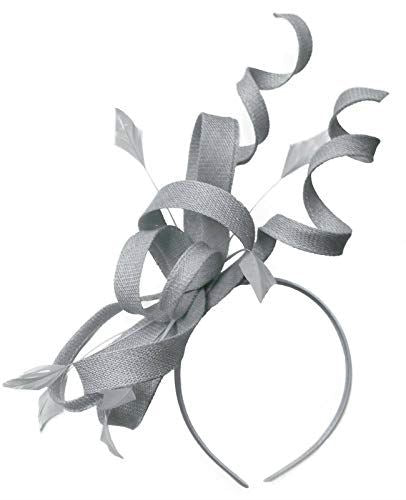 Caprilite Swirl Loop Sinamay Headband Fascinator for Women Wedding Ascot Races