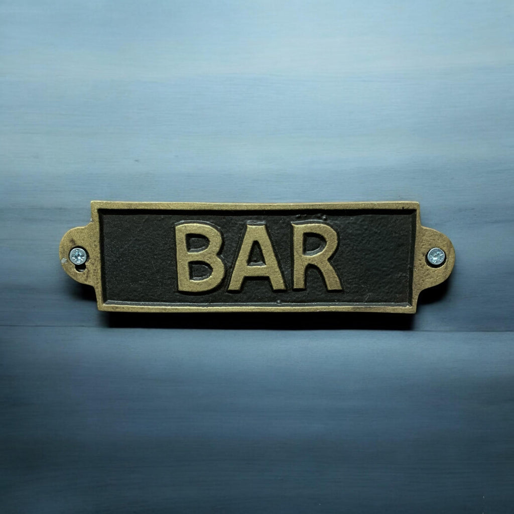 Bar Metal Sign