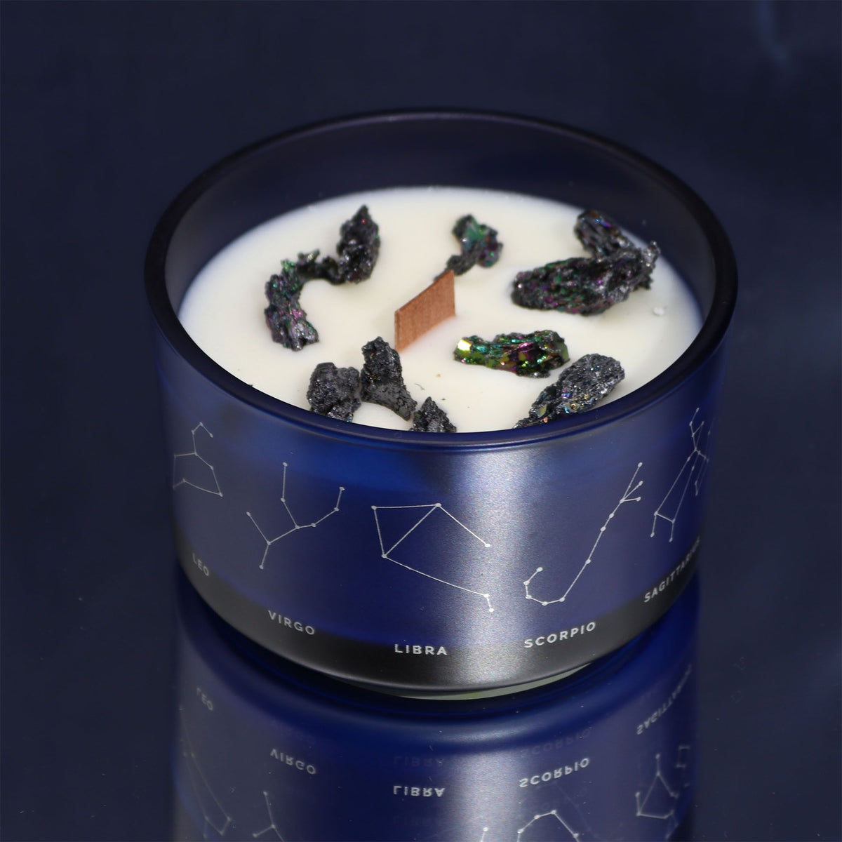 Pisces Zodiac Gift Set — Crystal Candle, Gemstone Bracelet, Bath Fizzers & Fragrance Oil