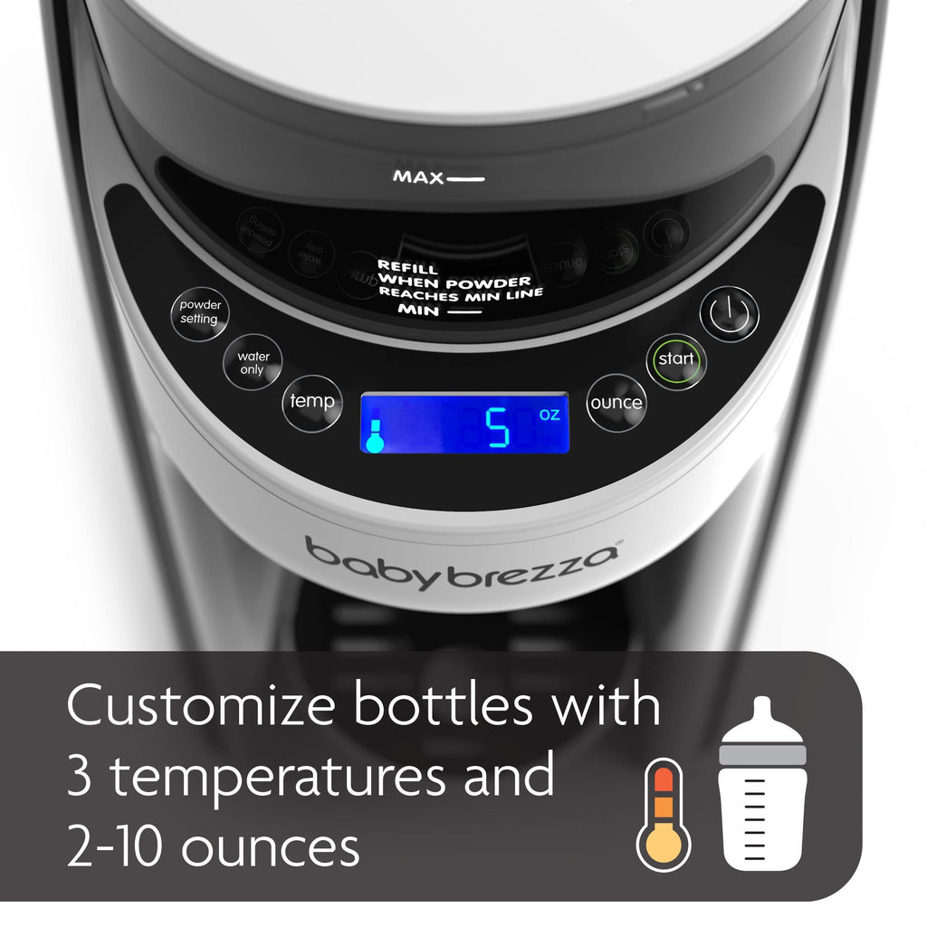 Baby Brezza Formula Pro Advanced - Automatic Warm Formula Dispenser, 2–10 oz, 3 Temperature Settings