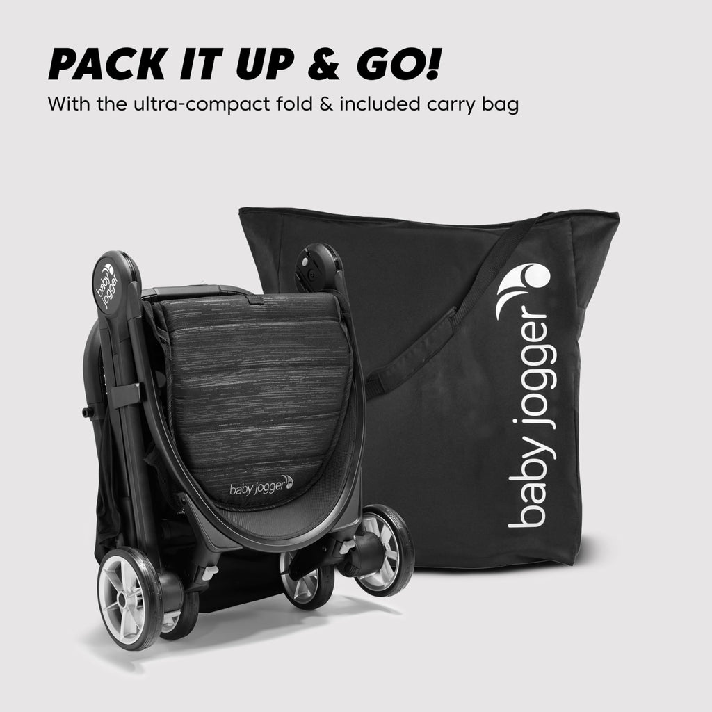 Baby Jogger City Tour 2 Ultra-Compact Travel Stroller – Pitch Black, 14 lb, Easy Fold, Carry-On Approved