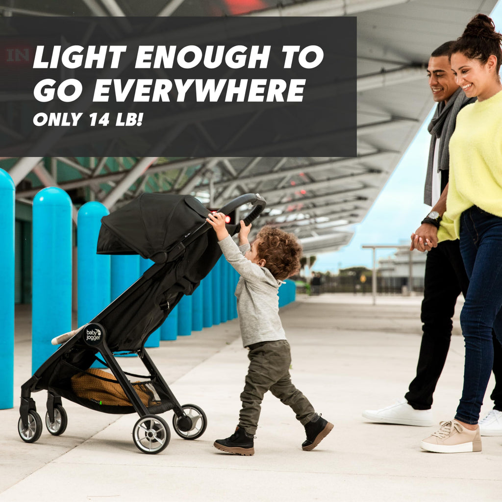 Baby Jogger City Tour 2 Ultra-Compact Travel Stroller – Pitch Black, 14 lb, Easy Fold, Carry-On Approved