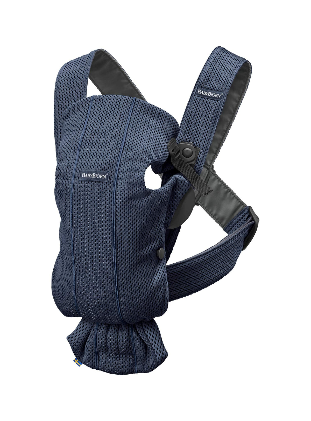 BabyBjörn Baby Carrier Mini Navy Blue – 3D Mesh | Newborn Carrier (7-25 lbs) | Ergonomic