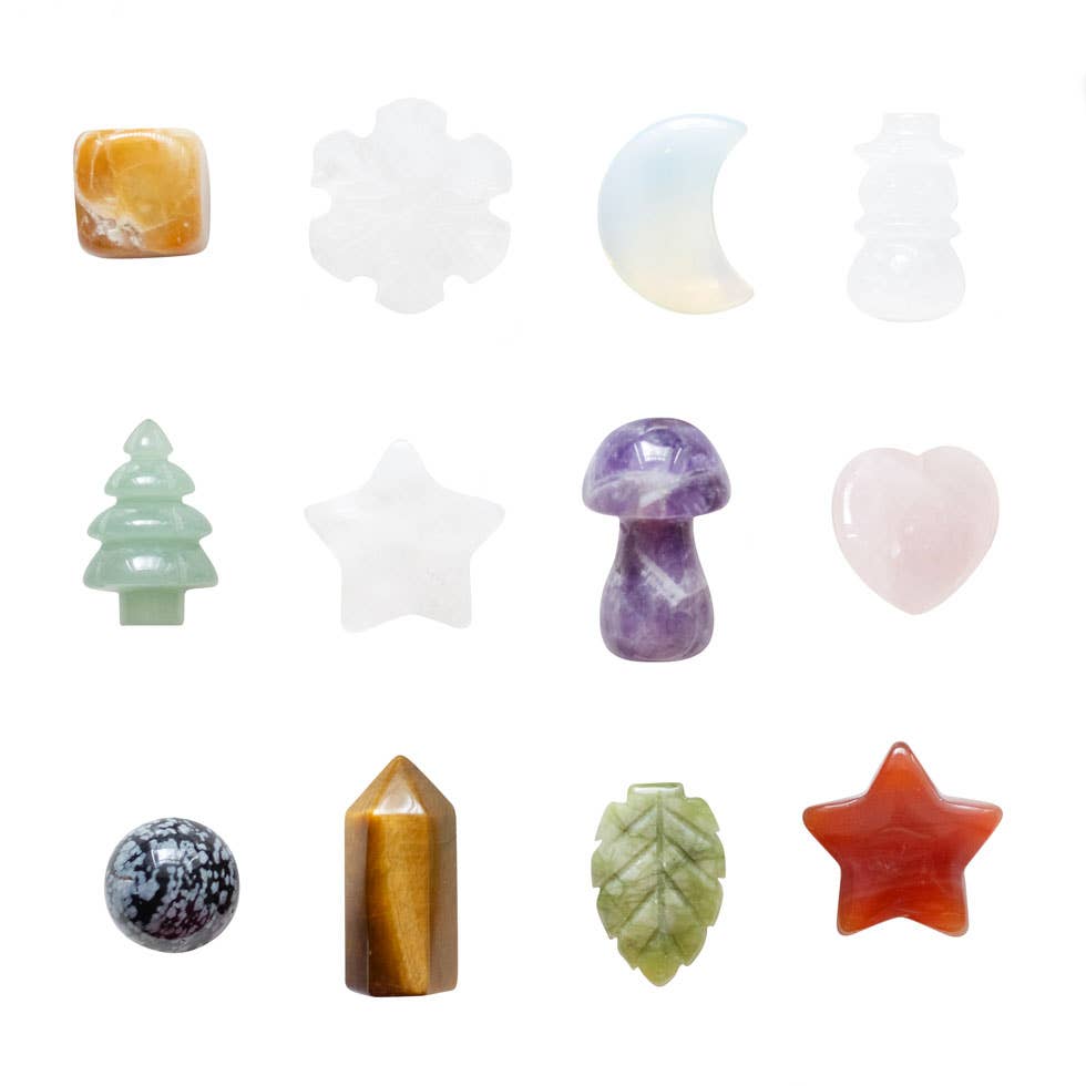 12 Days of Gemstones Shaped Crystal Advent Calendar