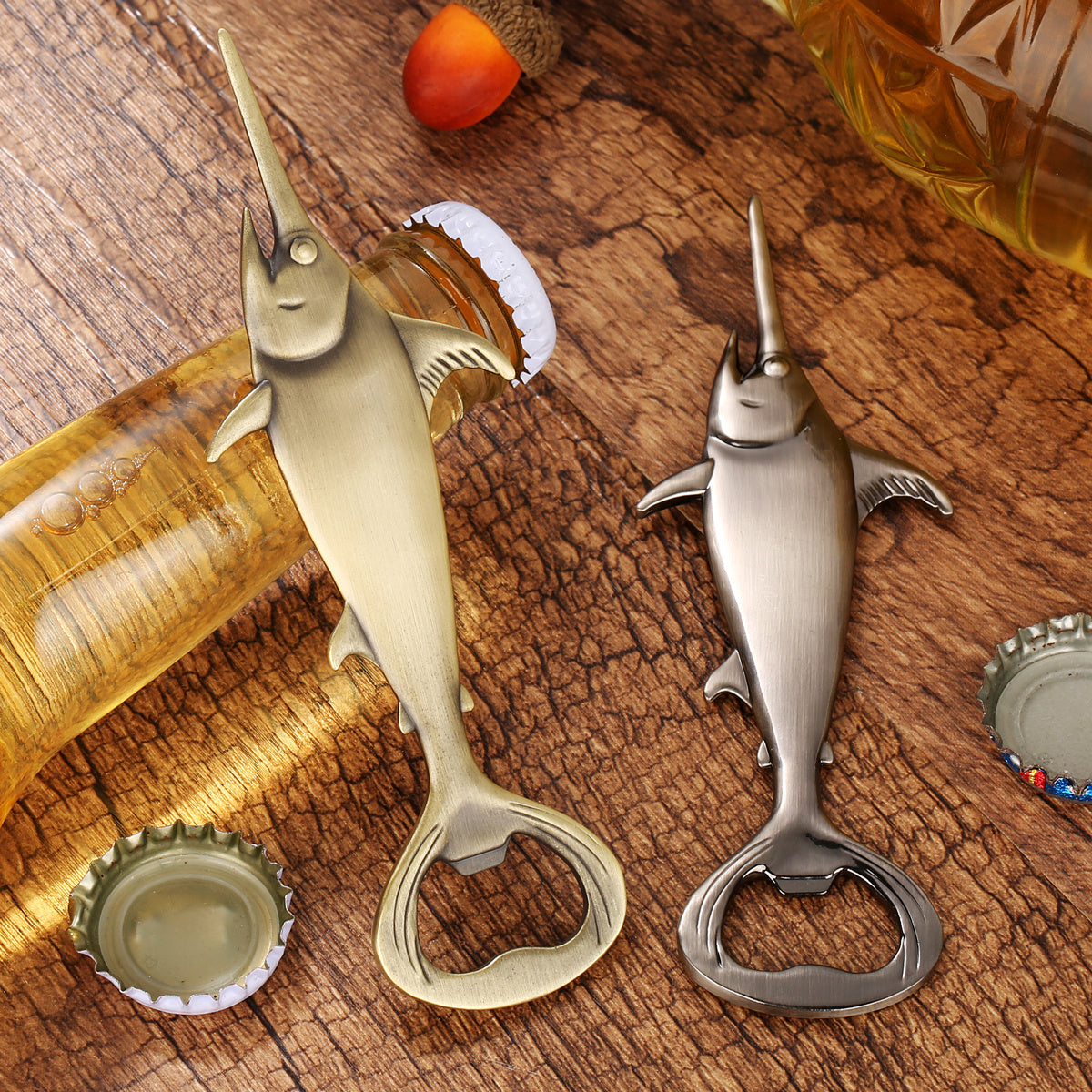 Creative Swordfish Handle Metal Beer Bottle Openers Kitchen Bar Accessories Tools Beer Gifts Beer Openors Kitchen Gadgets