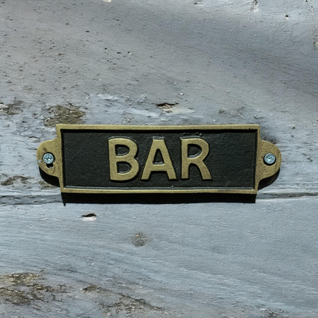 Bar Metal Sign