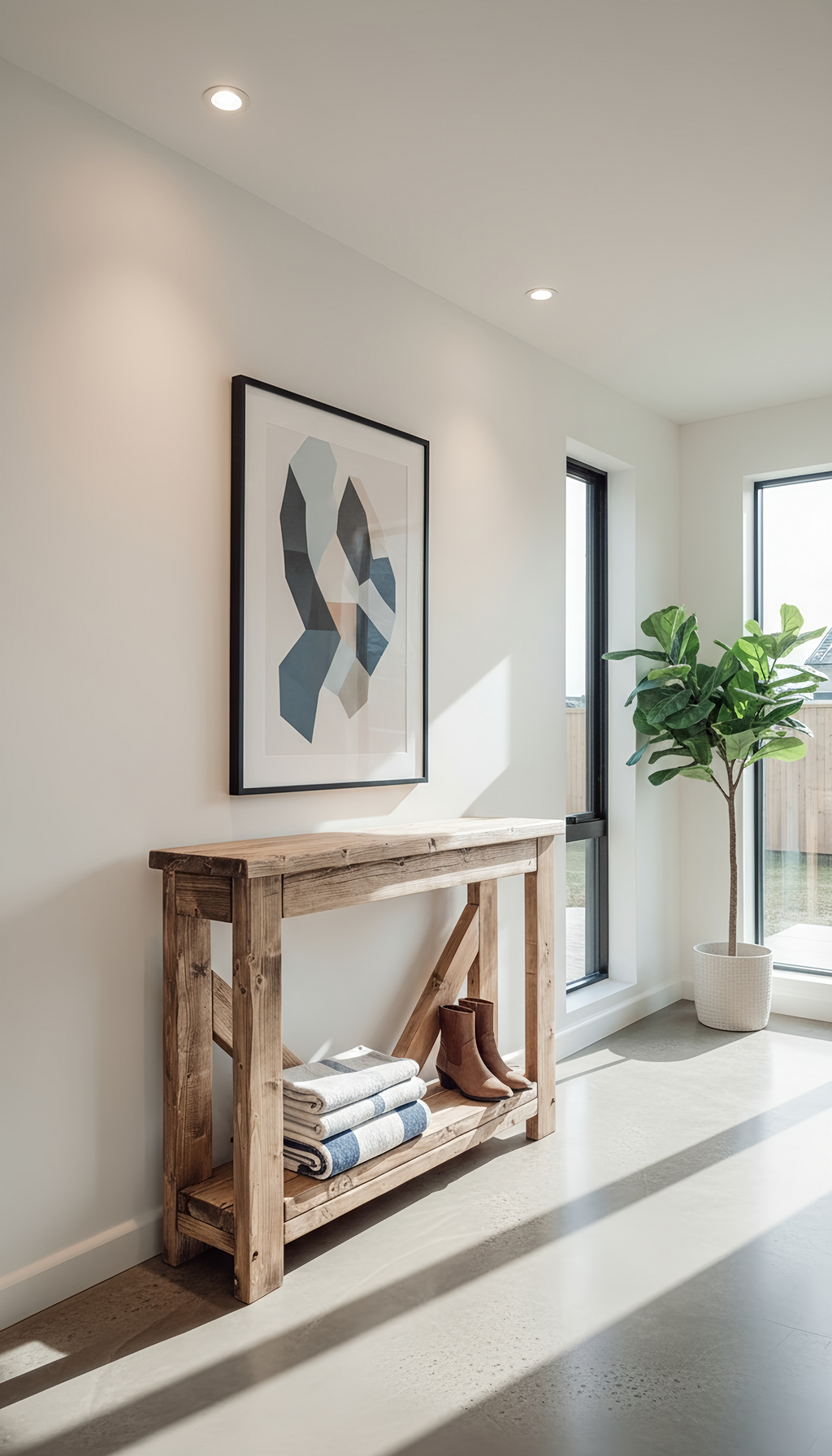 Cera Console Table With V Back