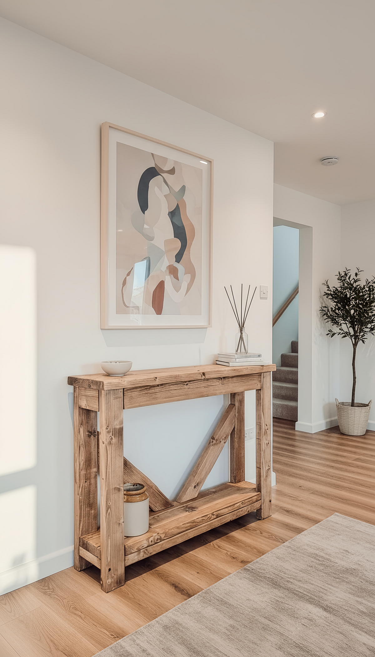 Cera Console Table With V Back