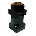 Granite Cross-Shaped Memorial Vase, Premium Black with Gold Metal Flower Pot Insert