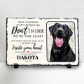 Personalised Pet Memorial Plaque – Custom Dog Photo Print on Natural Slate Rock Frame