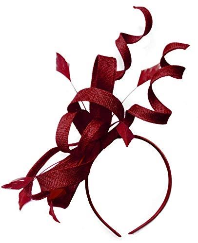Caprilite Swirl Loop Sinamay Headband Fascinator for Women Wedding Ascot Races