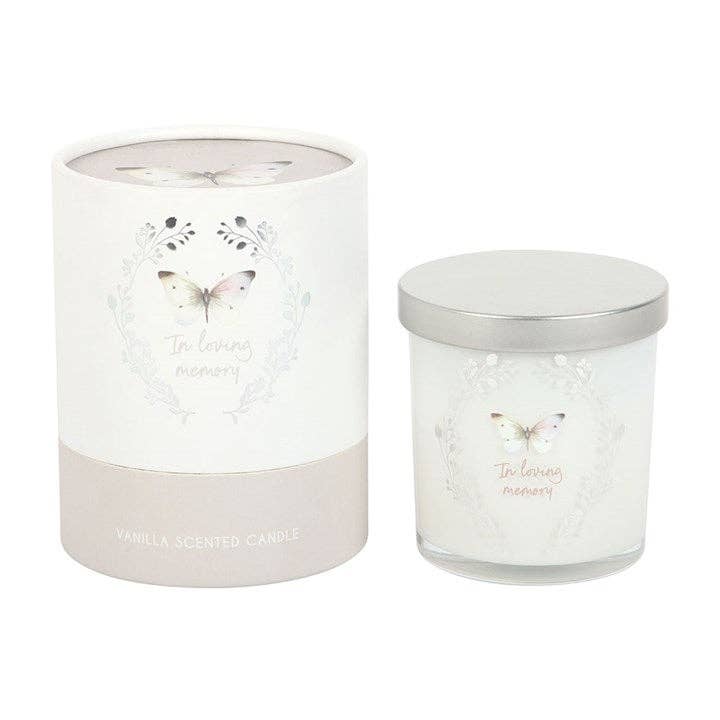 In Loving Memory Butterfly Vanilla Candle – Sympathy & Memorial Gift