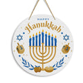 EODFFSGF Hanukkah Wall Decor – Wooden Chanukah Sign, 11.8 x 11.8 in, Home & Gift