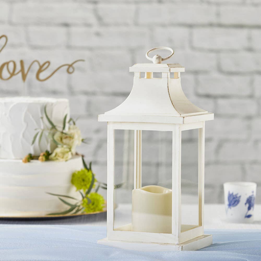 LED Vintage Decorative Ivory Lantern Hampton