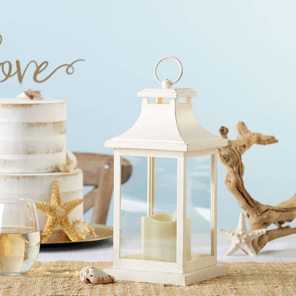 LED Vintage Decorative Ivory Lantern Hampton
