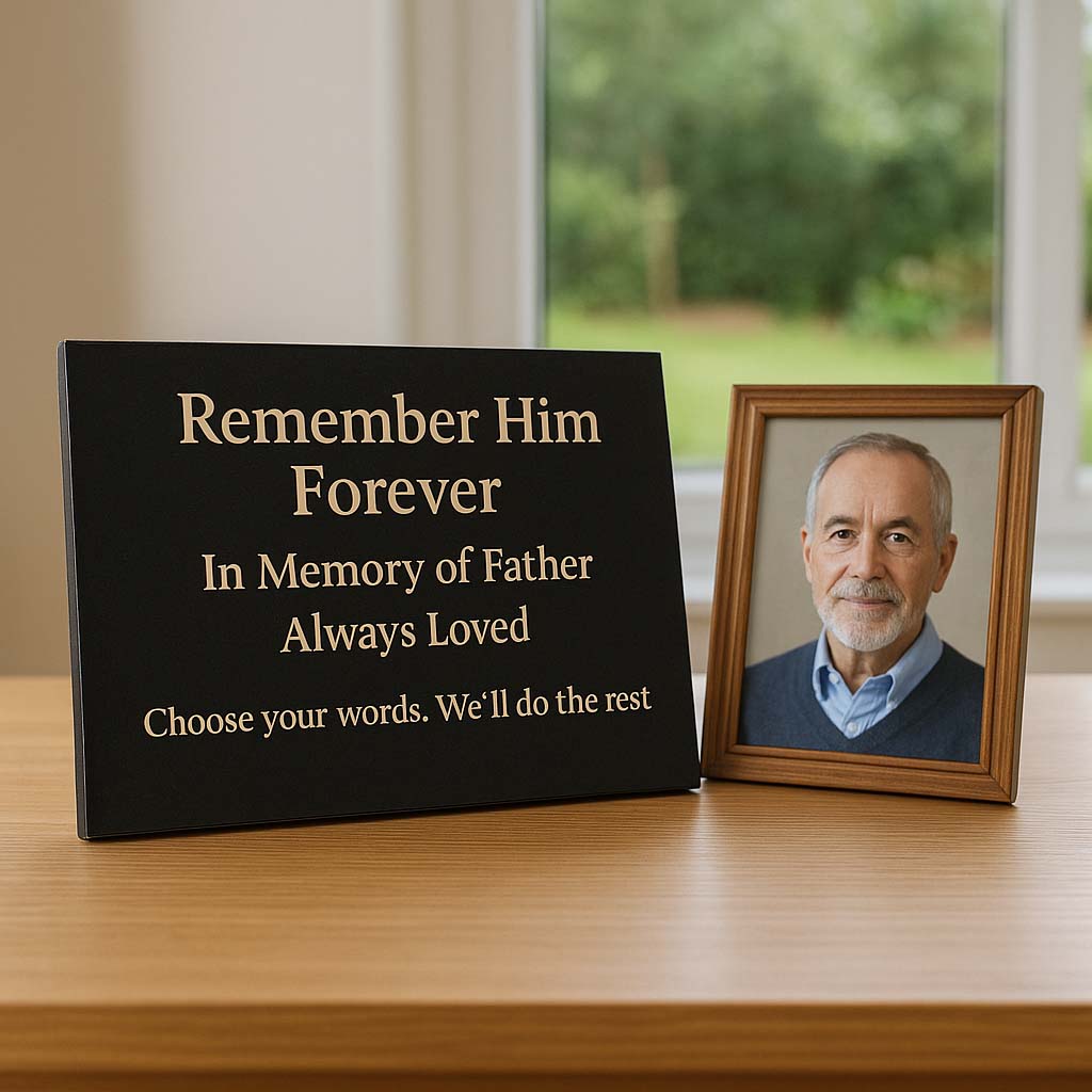 Personalised Granite Memorial Plaque - Built To Last Forever Romanian