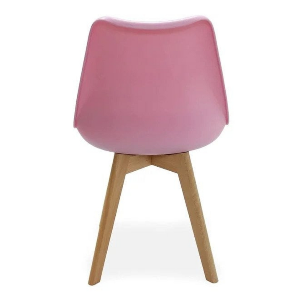 White Halo Dining Table & Set of 4 Lorenzo Jamie Tulip Dining Chairs with Padded Seat