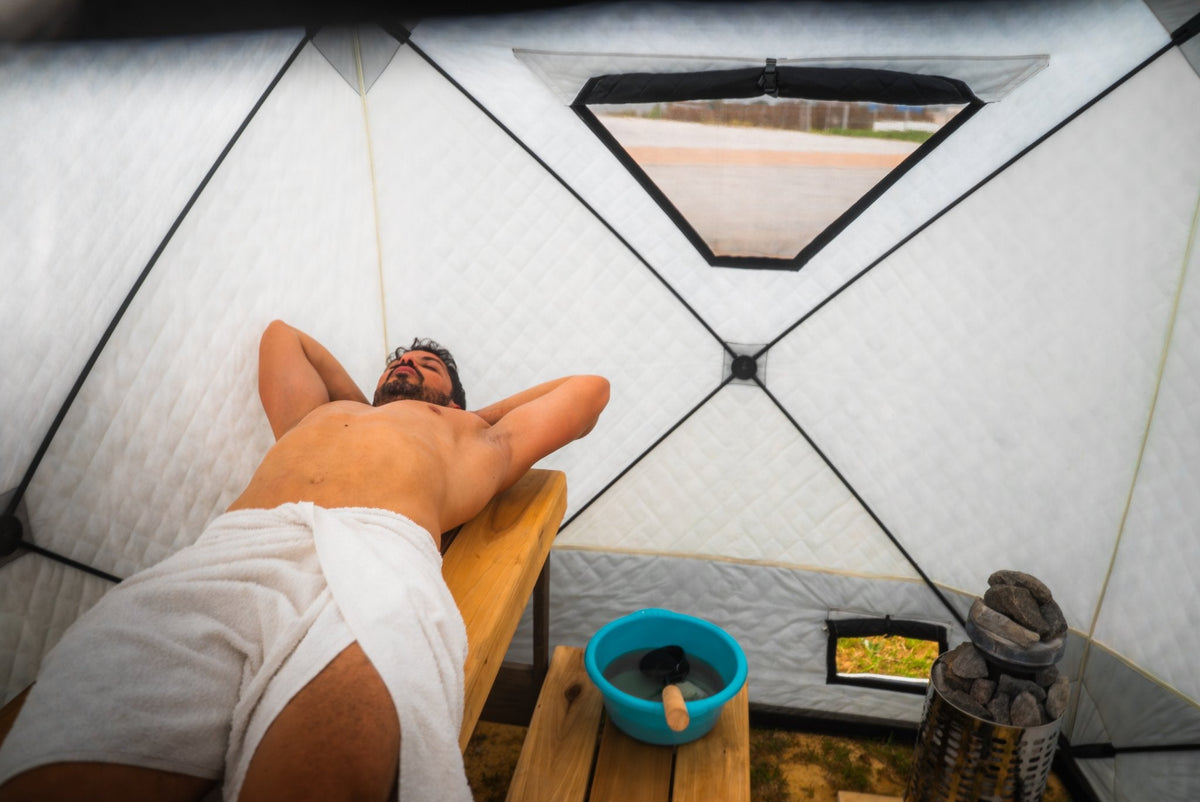 NOIR L Elite — FinSteam Premium Portable Sauna for 2-4 People (Aurora Heater)