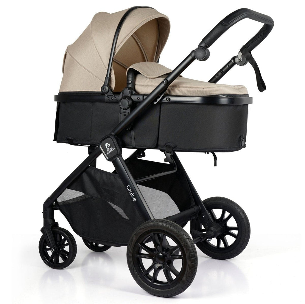 For Your Little One Cruise 3 In 1 Travel System With Car Seat - Dune Beige (Free Cupholder And Seat Liner Included!)