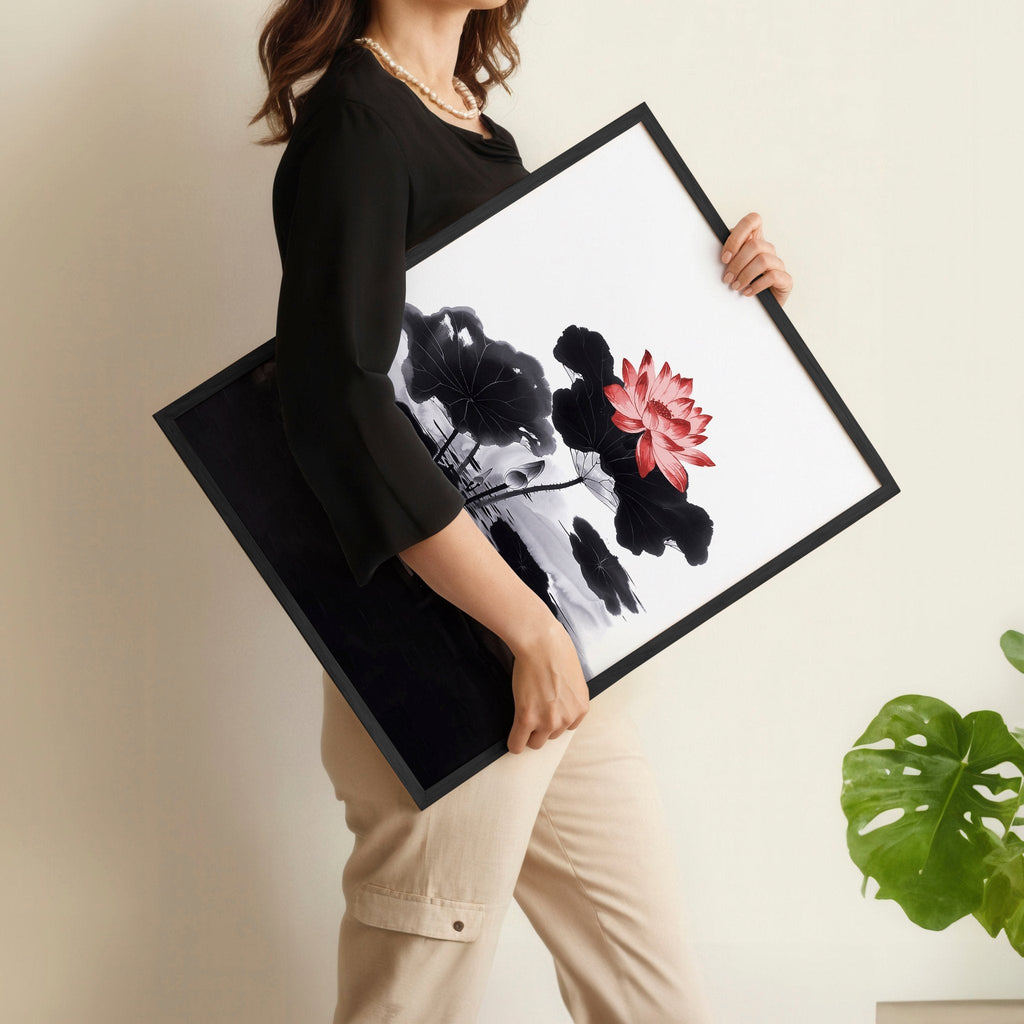 Framed Prints For Wall | Set of 3 Asian Inspired Wall art Prints
