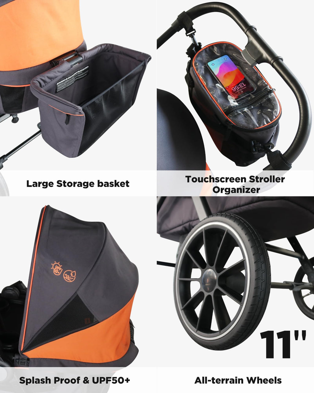Freetex Tandem Wagon Stroller – All-Terrain 2-in-1 Push & Pull with Double Seat