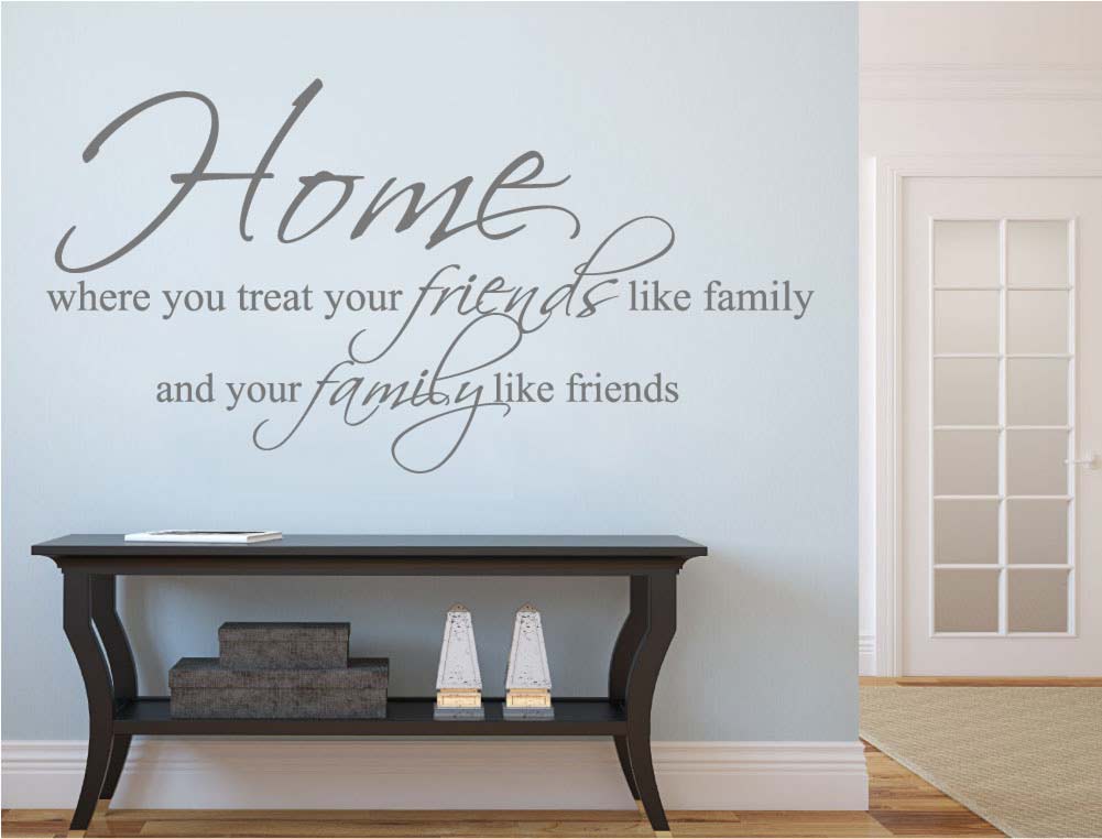 Home Family and Friends Wall Sticker Quote - Inspirational Living Room Wall Art