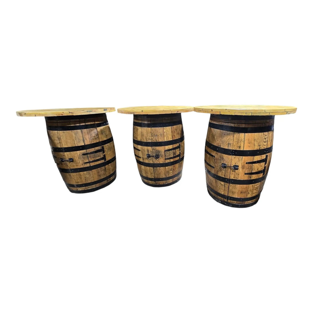 Full Size Reclaimed Oak Bourbon Whisky Barrel Bar Handcrafted Sanded Varnished