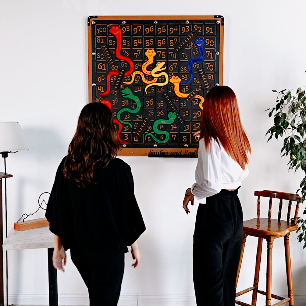 Giant Snakes and Ladders Game Board