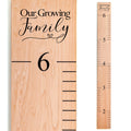 Headwaters Studio Wooden Growth Chart – Our Growing Family, Kids Height Chart (63x6.7 in)