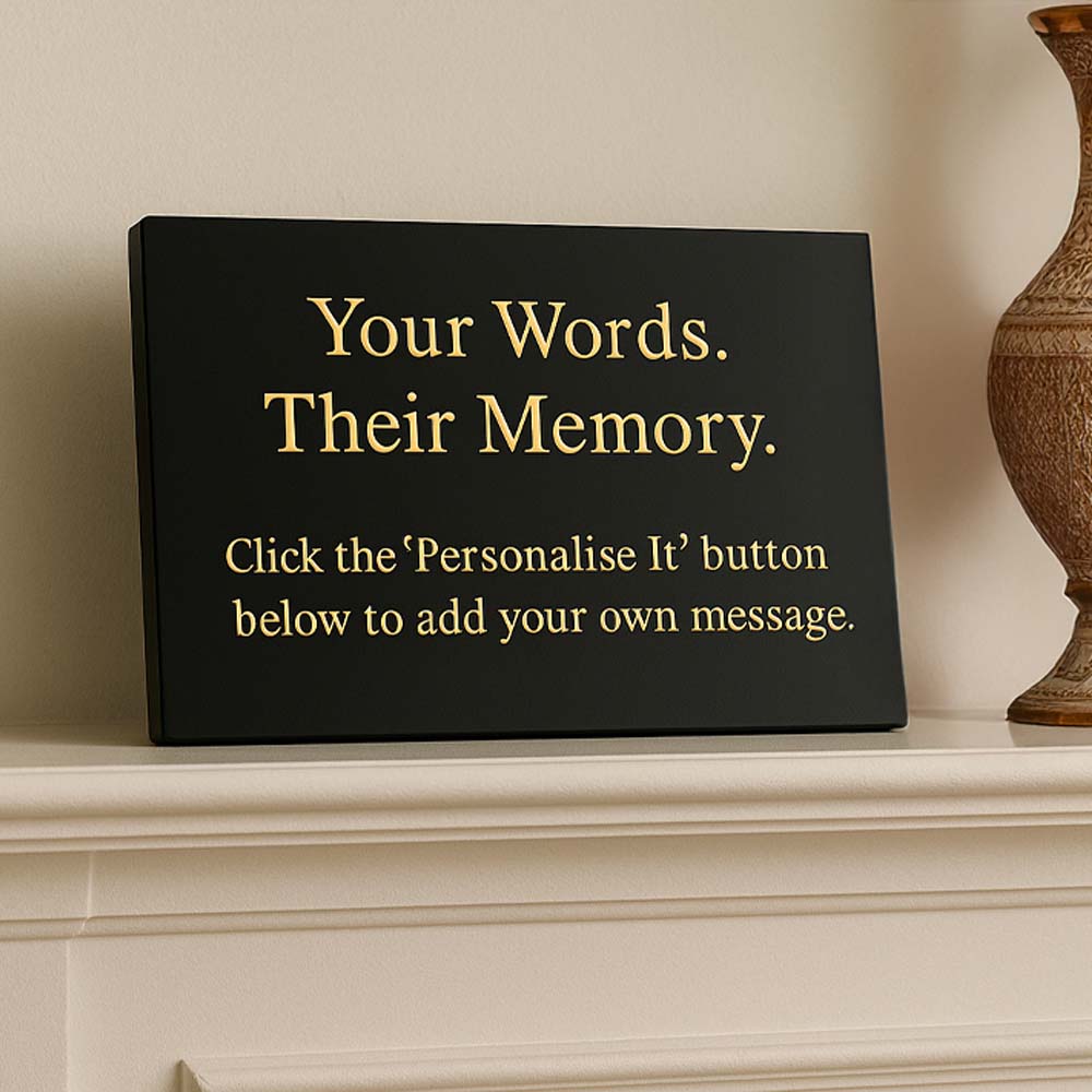 Personalised Granite Memorial Plaque - Built To Last Forever Romanian