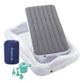 hiccapop Inflatable Toddler Travel Bed with 4-Sided Bumpers – Portable Grey