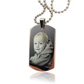 Personalised Dog Tag Necklace – Engraved Photo Pendant With Stainless Steel Ball Chain