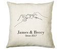 Personalised Valentines Couples Cushion Gift - Puzzle Piece Cushion Throw Pillow Gift For Him Her Boyfriend Girlfriend Gift CS119