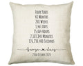 Personalised 4th Anniversary Cotton Gift Cushion Four Years Custom Design Gift Valentines Present - Wedding Cushion Pillow Gift CS469