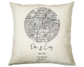 Personalised City Map Cushion Las Vegas Anniversary Engagement Wedding Gift Name Design - Cushion Pillow Gift For Newly Married Couple CS432