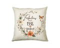 90th Birthday Gift for Women - Personalised 1936 Birthday Cushion Age 90 Gift for Her - Ladies Floral Age Design Mum Nan Gran Ninety BNL90C