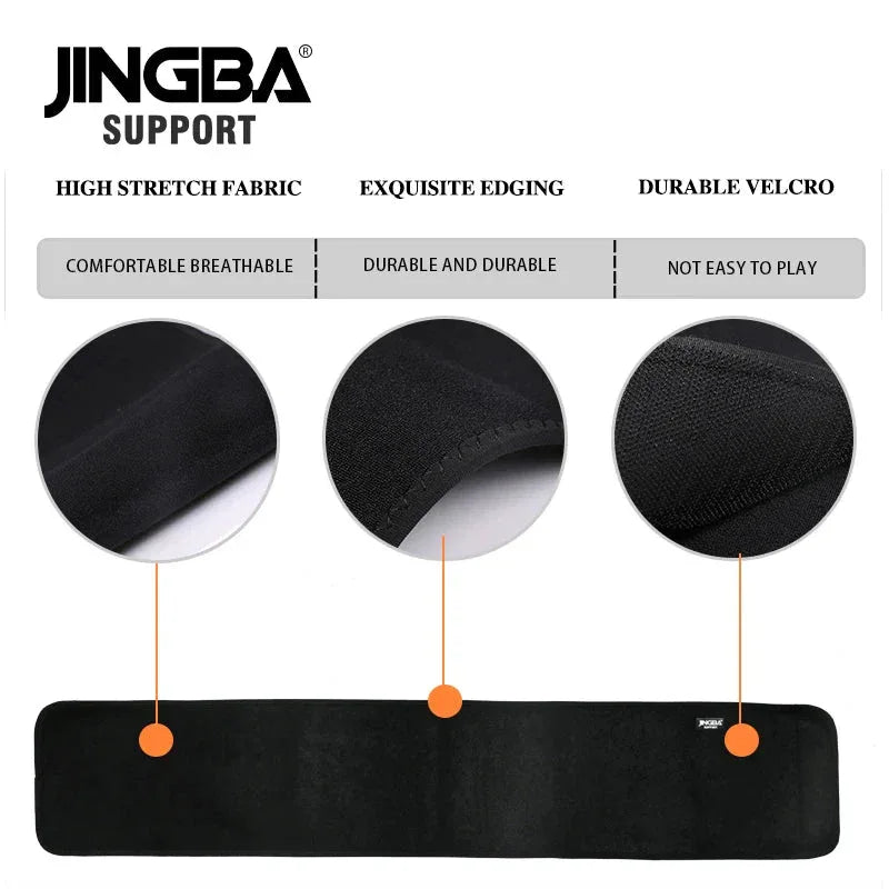 JINGBA Unisex Waist Trimmer for Fitness - Neoprene Slimming Sweat Belt for Volleyball, Golf & Tennis