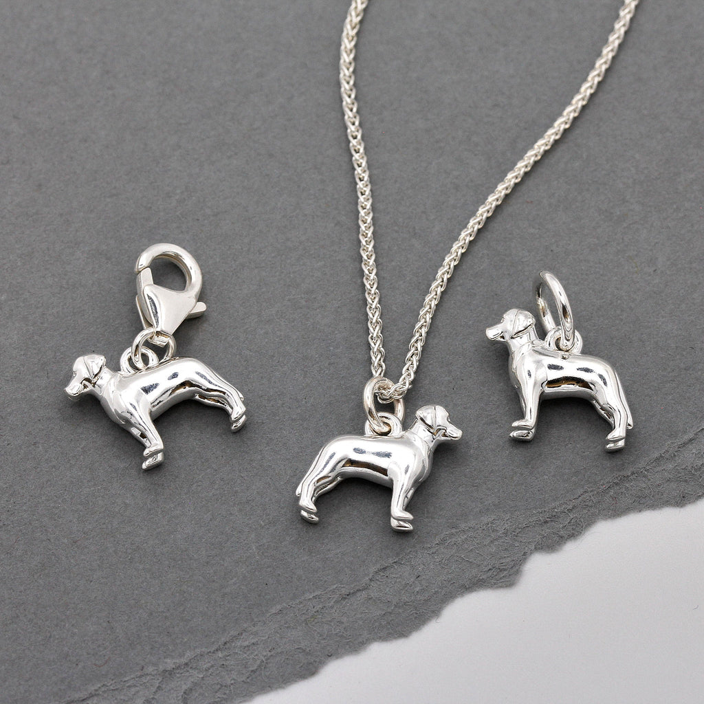 Labrador Silver Dog Charm