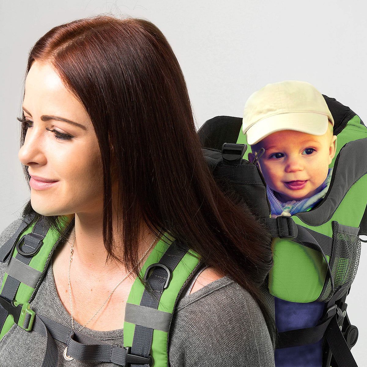 Luvdbaby Hiking Baby Carrier Backpack — Comfortable Toddler Carrier with Diaper Change Pad, Insulated Pocket & Hood