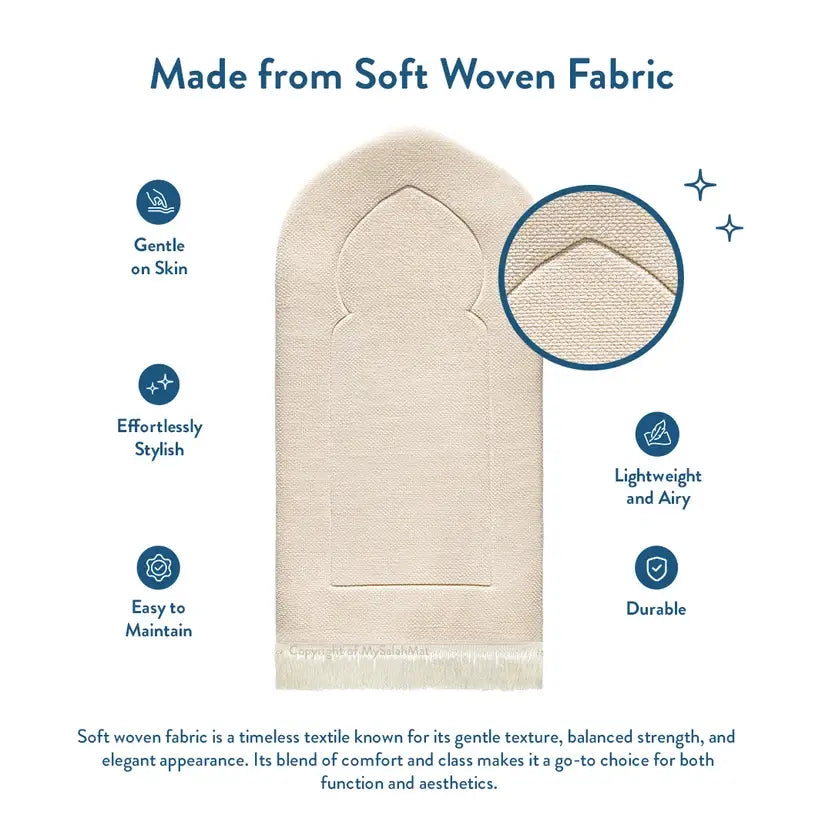 Padded Prayer Mat with Luxury Sand Arched Design by Urban Rugs UK