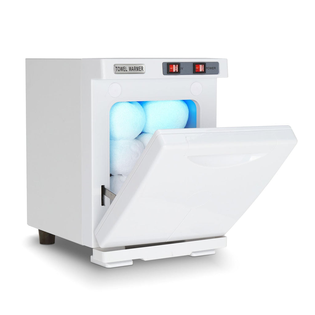 Hot Towel Warmer for Facials Massage, Esthetician Towel Heating Cabinet White, Aluminum Chamber, Salon Beauty Spa Barbershop Equipment